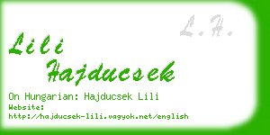 lili hajducsek business card